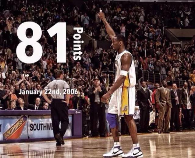 科比·布莱恩特|21世纪NBA五大神迹：科比81分垫底，麦迪时刻第二，榜首无悬念