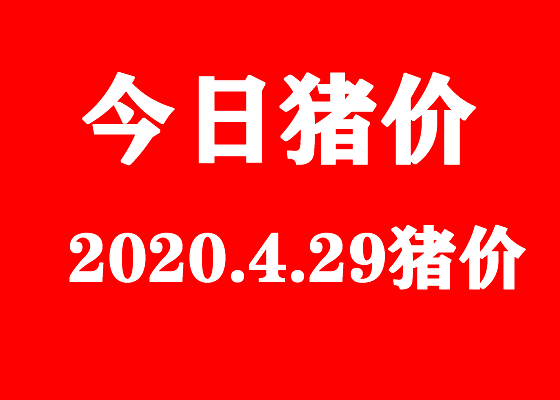 【生猪价格】今日猪价：2020.4.29今天全国最新生猪价格“一片绿”！