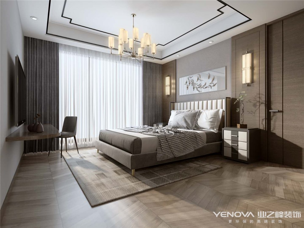 『』雍锦园152平米跃层新中式风格装修设计