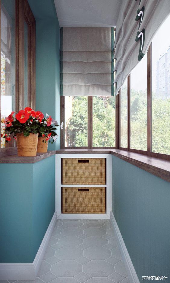 老年小妙招|阳台做收纳不必打柜子，侧墙挖壁龛放上编织篮，置物能力照样一绝