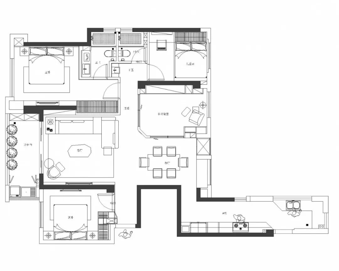 |126平现代轻奢设计，现代舒适和华丽优雅的沉稳气质