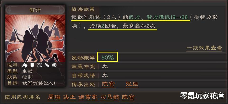 姜维|三国志战略版：7个降低属性的战法，夺魂、折冲都好用，智计垫底