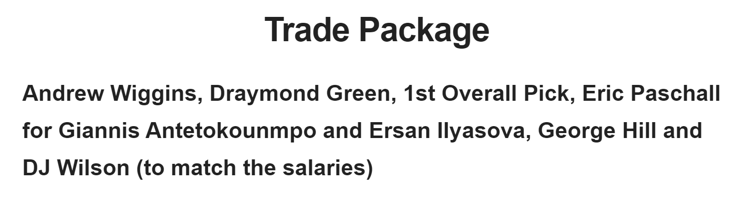 字母哥■筹码降低!4换4!2巨头+状元签!字母哥此事一出,勇士趁火打劫