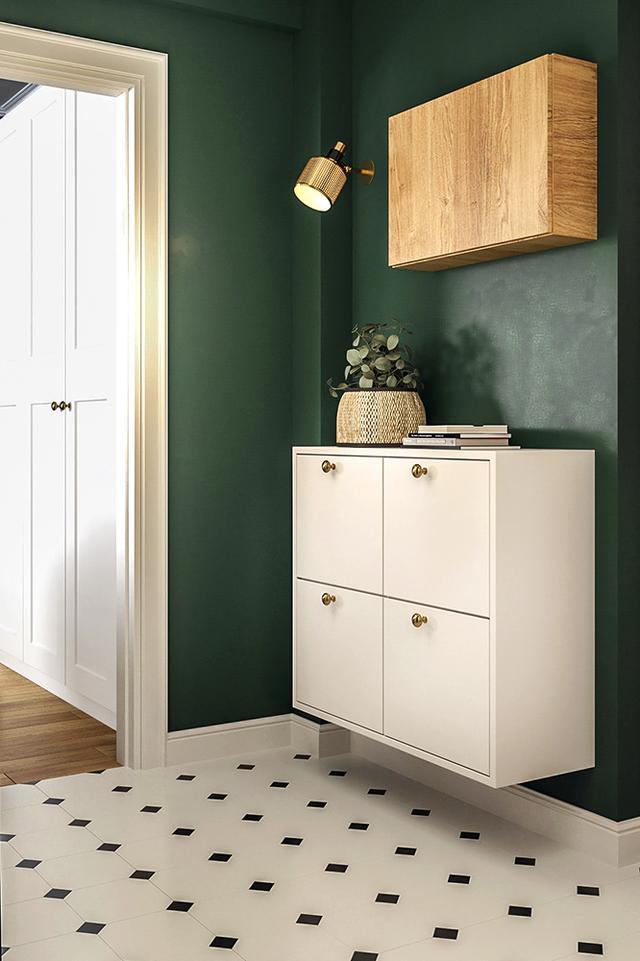 『』她家是深色系北欧现代风格,以绿为主色调,呈现一种奢华优雅之美