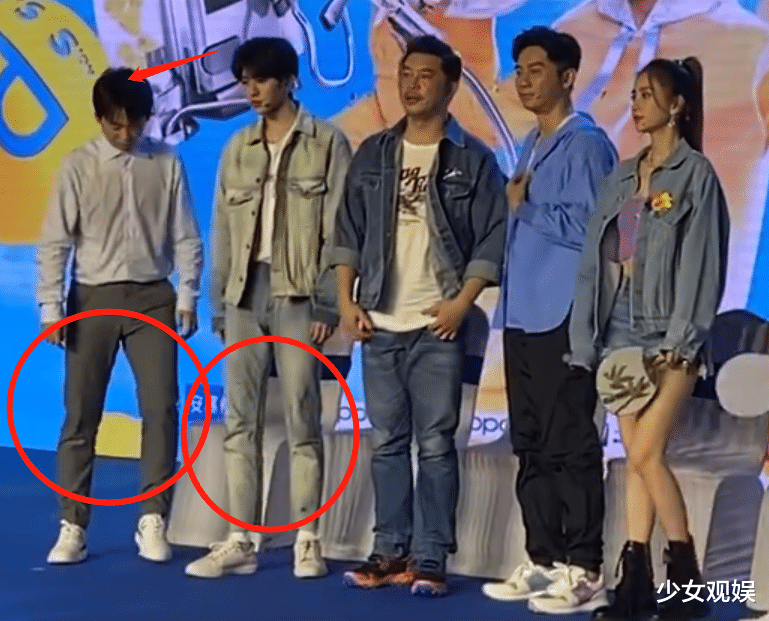 [郭麒麟]跑男家族起身合影，郭麒麟个子却不显高，蔡徐坤下意识做法很圈粉