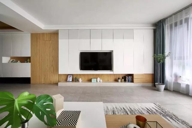 @电视背景墙不用搞得那么复杂，这样运用线条设计，简约又大气！