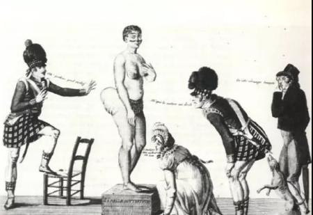 欧洲■两个欧洲人为获得财富,将身材怪异的非洲少女关在笼子里展览五年