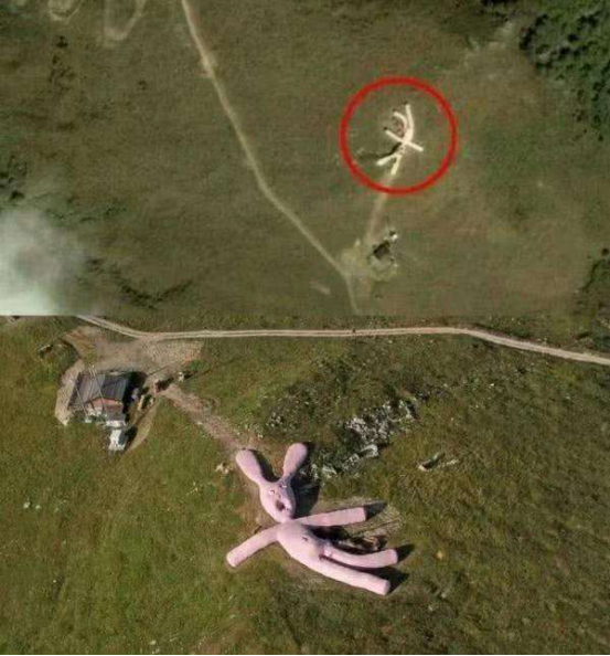 兔子|当年被卫星扫描到的巨大无比的兔子,多年后被毁成了这样