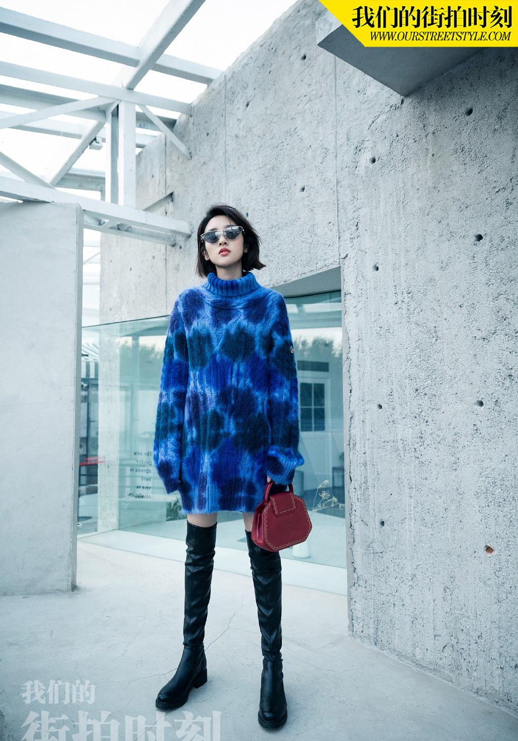 #唐艺昕#32岁唐艺昕怀孕了依旧少女，毛衣配半身裙，碎短发洋气又减龄