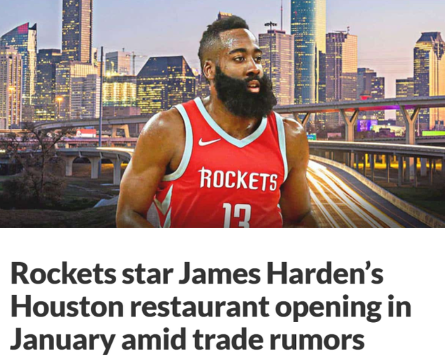 詹姆斯·哈登|笑噴！哈登在休斯敦的飯店出現(xiàn)大量差評(píng)，食客：情況沒法修復(fù)了！