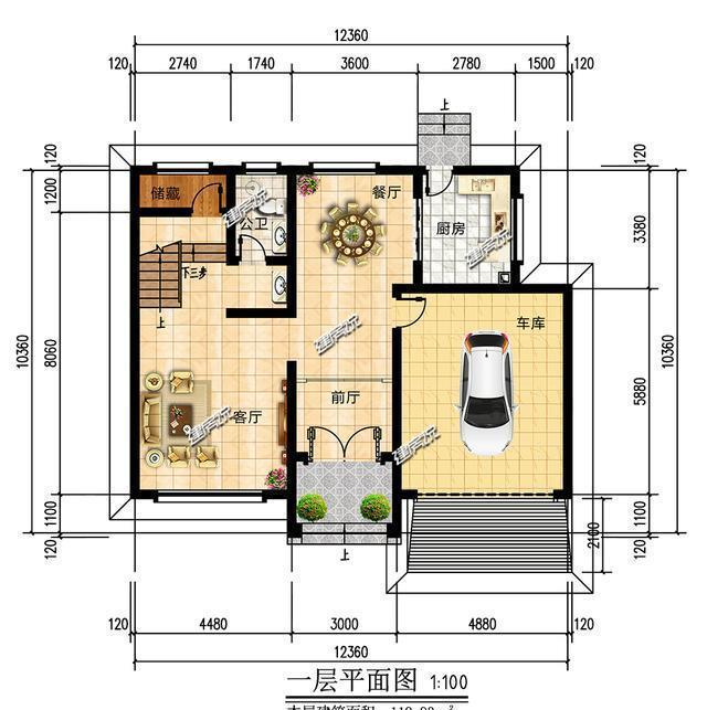 「」面宽12米，占地131平的网红爆款现代风别墅，33万建一栋