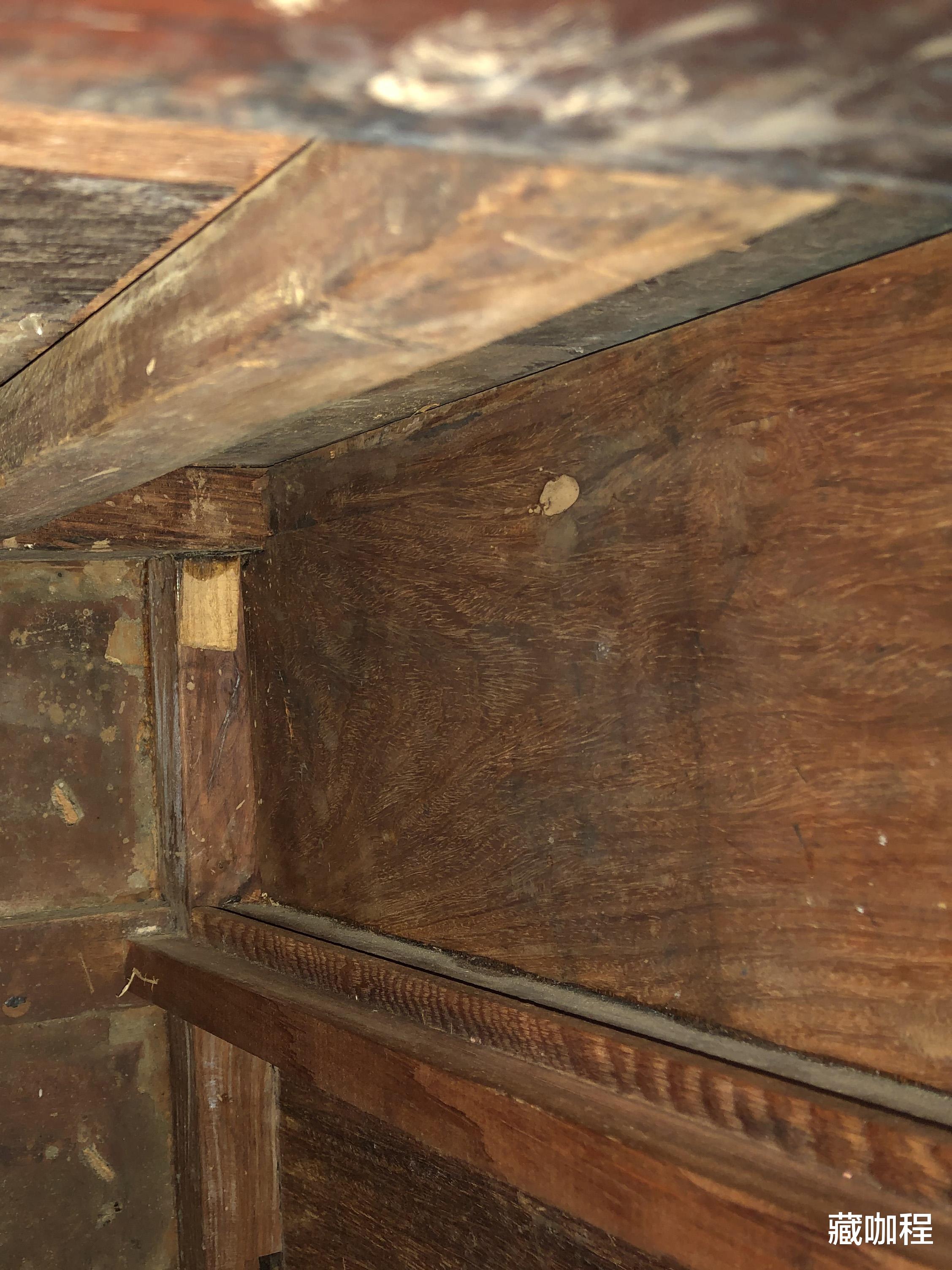 『』黄花梨鬼脸一串串，联二橱木纹变化多端