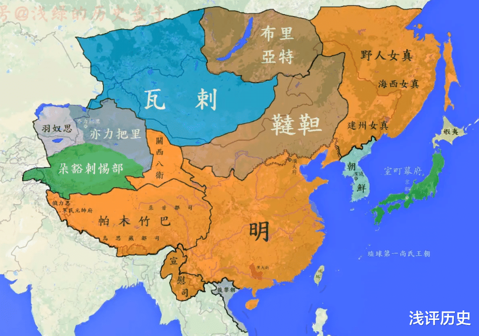 日军|通过地图，带你看中国元明清三朝的疆域变迁，知晓落后就要挨打