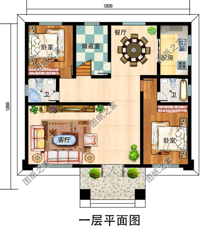 |农村三层带阳台别墅设计外观图，时尚大方又得体，人人都喜欢