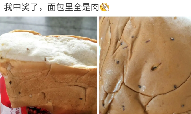 面包：“我中奖了，买了个面包里面全是肉...”隔着屏幕都有阴影了！