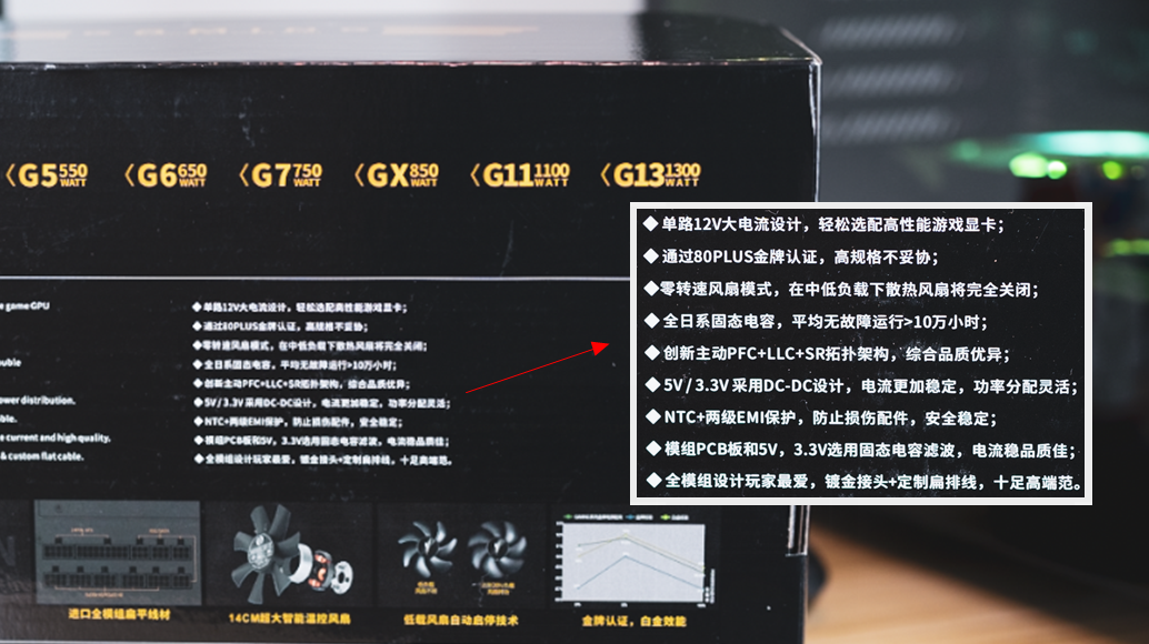 夏普|双路显卡供电新选择！长城猎金G11 1100W金牌全模电源拆解