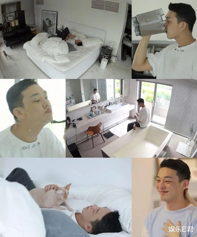 『刘亚仁』刘亚仁公开简洁寓所，独居15年逗猫为乐，靠液体食物解决吃饭问题