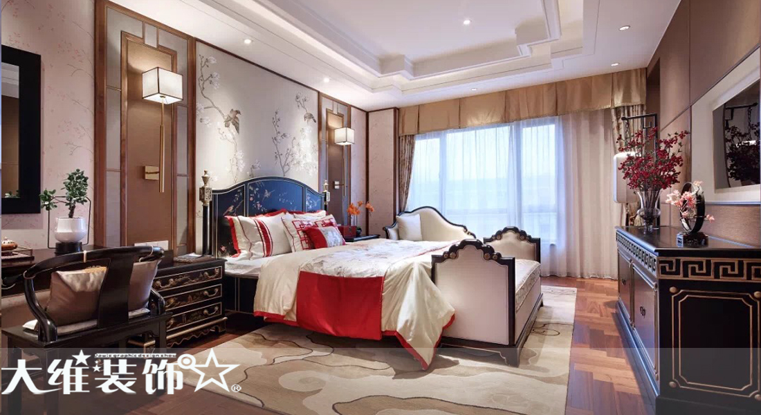 「」别墅装修设计-新中式风格设计，风雅大气，每到一处都是风景……