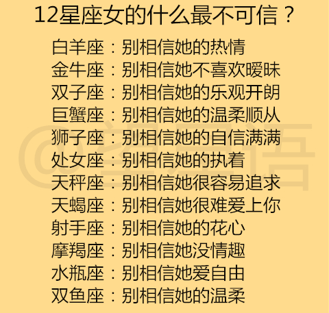 星座女|12星座女的什么最不可信？12星座最自信的年龄，千万要珍惜！