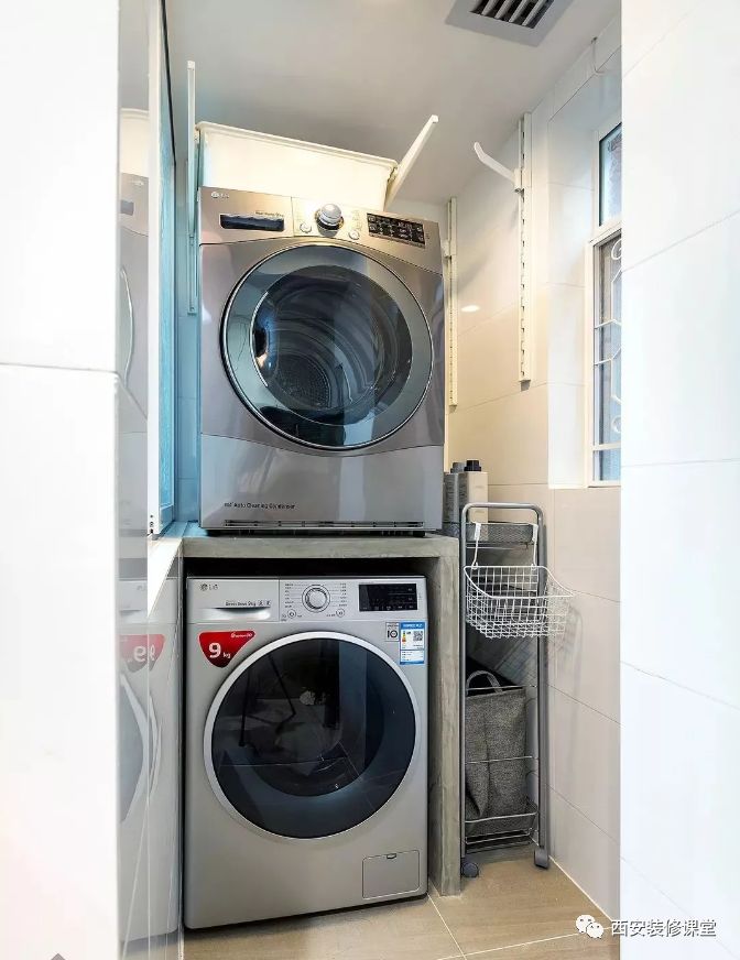 「」阳台仅能放洗衣机，多余空间做什么？