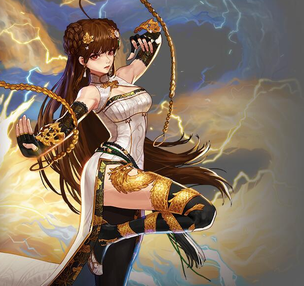 格斗@DNF：女格斗三觉技能形态展示，彰显角色特点，气功青黄两龙伴随