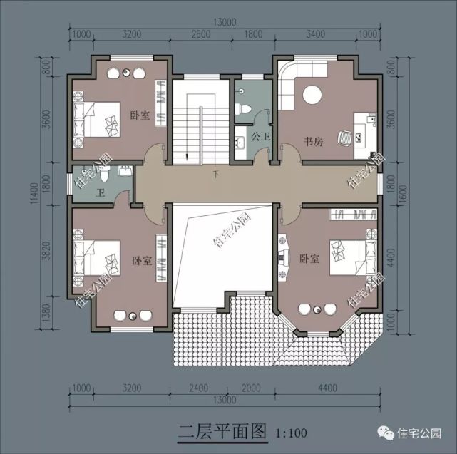 |精选图库：20套农村美式风格户型图