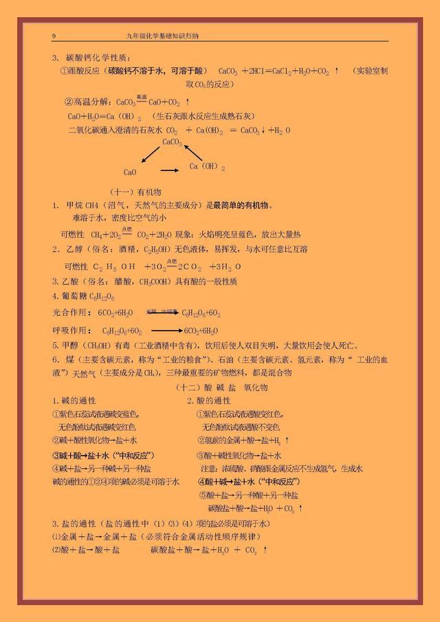 「」初三化学基础归纳,花钱也不一定买得到的资料!