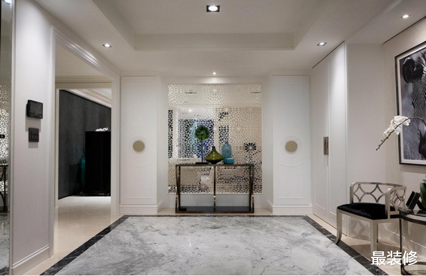 |379平奢华大平层，全屋设计华丽“壕气”，孔雀绿窗帘太抢眼