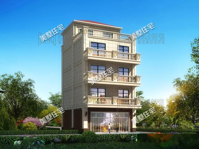 开间8米，也能建出大气势，小宅基地的建房首选