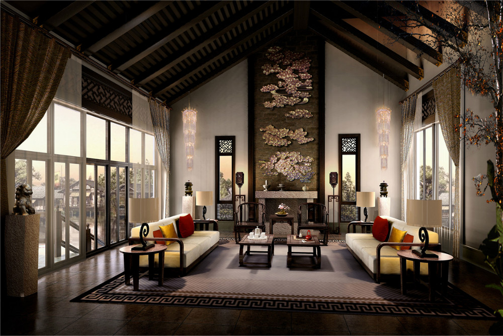 [传统文化]1000㎡中式典雅#装修，细节设计堪称完美，格调高雅很有档次！