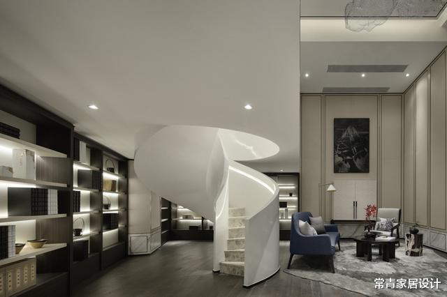 『背景墙』450㎡四层独栋别墅,品味现代东方美学,一进门就被迷住