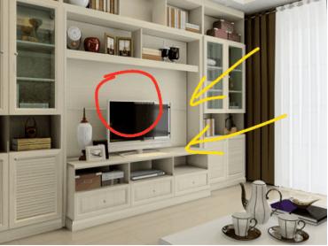 ▲大部分人装修时电视都不挂墙上了,现在流行这么放,实用大气!