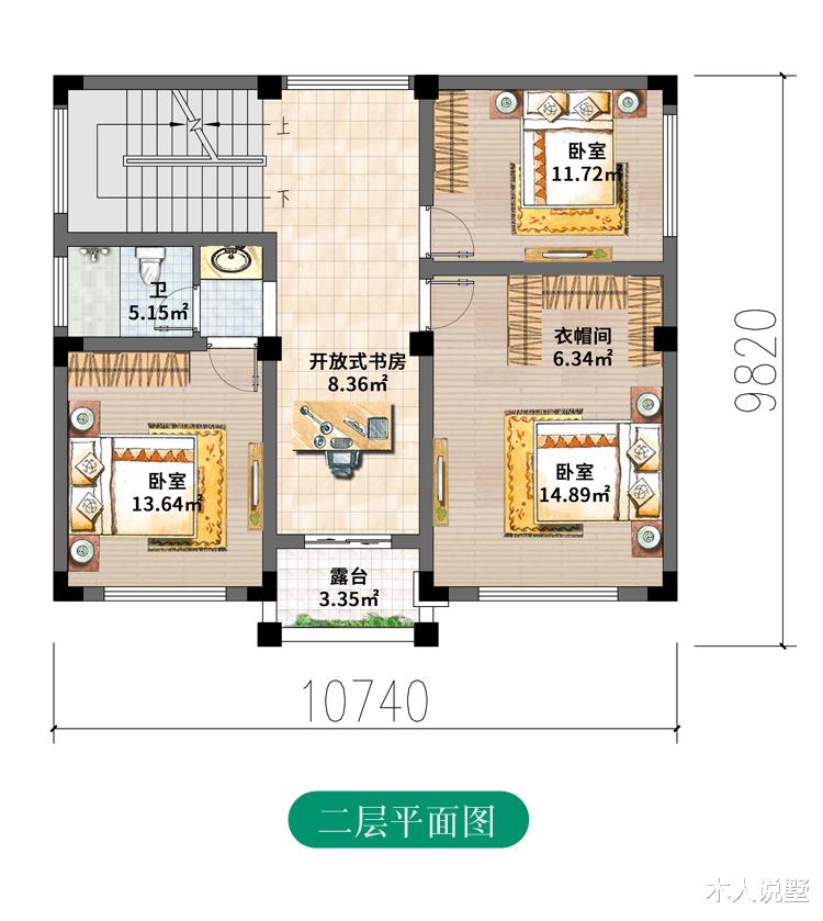 「」10.7×9.8米三层欧式别墅，占地99平，30万主体建一栋
