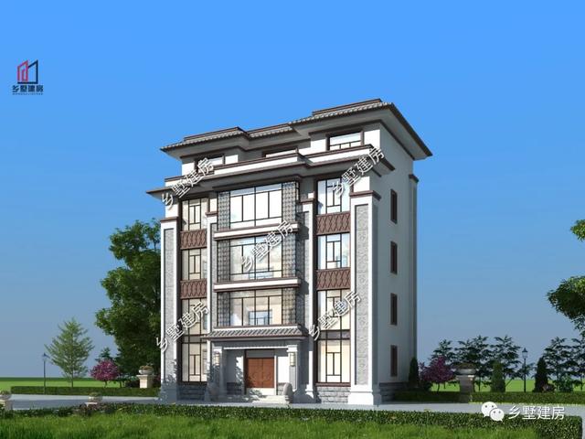 ▲五层新中式豪华别墅，75万左右建成，家里再多的人也不怕住不下