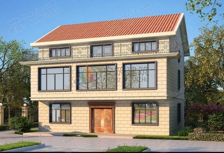 『』两套占地130平左右农村自建房，造价30来万，农村施工队看了就会！