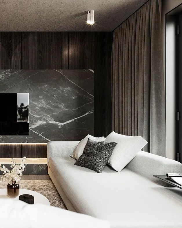 |高级灰+轻奢，120㎡现代私宅