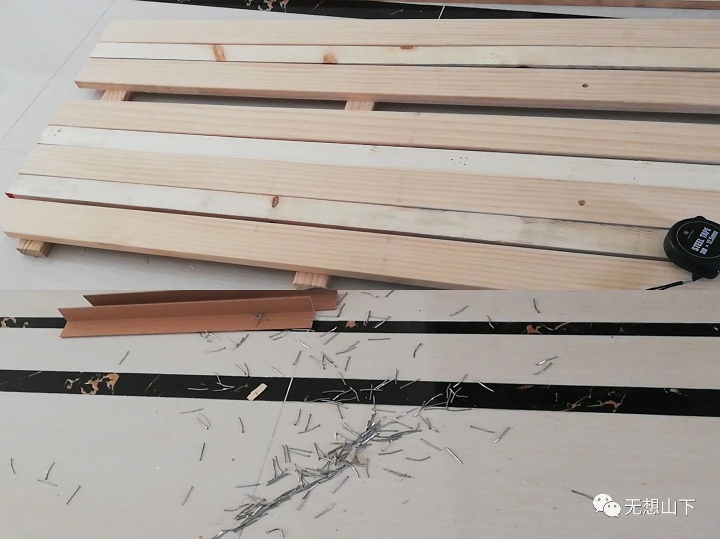 @网购的残次品,打包的木条,废物利用,自己动手DIY做书架