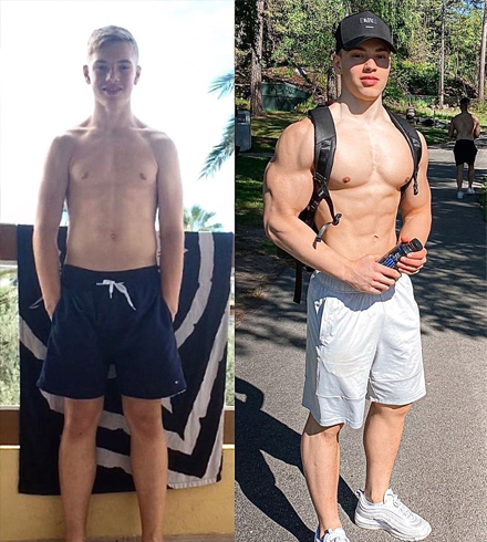 运动|别人家的18岁,1460天的努力,弱鸡变猛男,堪比专业健美运动员