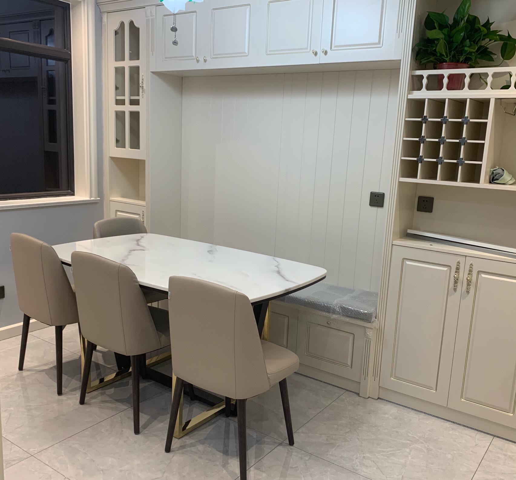 []首套新房自己设计，完工后特漂亮，餐厅设计卡座非常喜欢，晒晒！