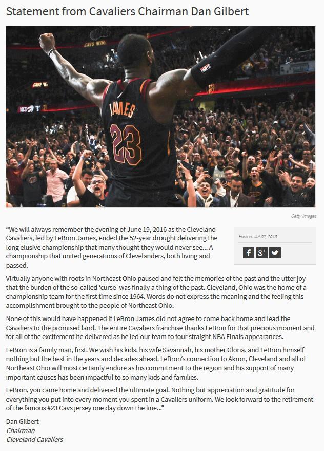 勒布朗·詹姆斯：nba老板眼中的詹姆斯，骑士老板恨透了詹姆斯，但我会签下詹姆斯