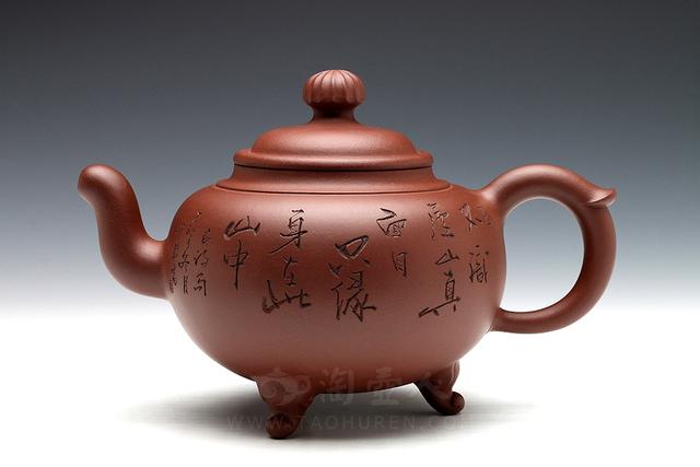 般若@紫砂壶的刻绘,散发着文人气