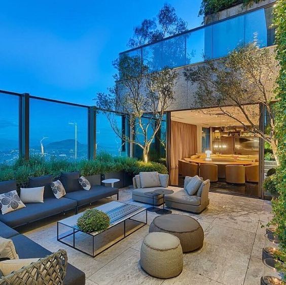 「」13个“露台花园”景观设计,谁说顶楼房不好,送个露台它不香吗?