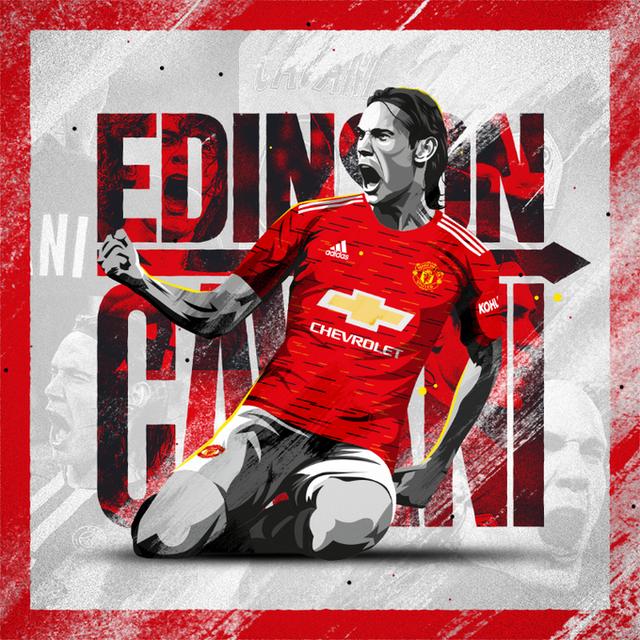 王源|凌晨5点,曼联官宣:33岁锋霸卡瓦尼加盟!索帅:很高兴签下他