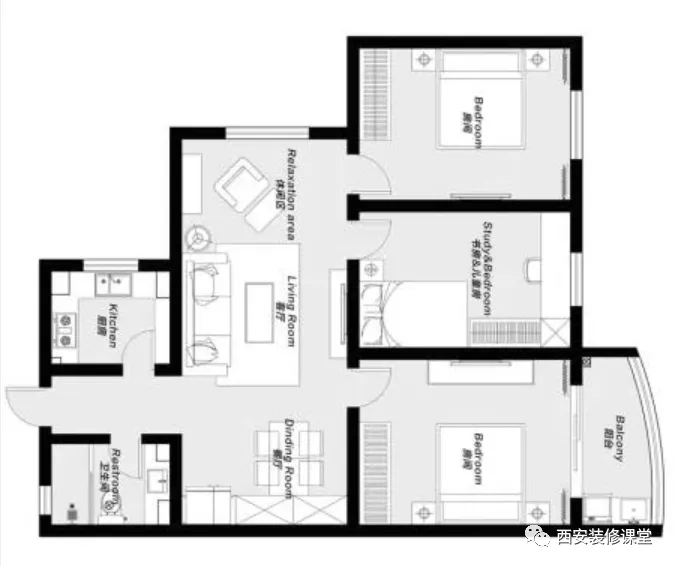 实木地板|100㎡三居老房无地暖，大白墙与木地板装出豪宅范