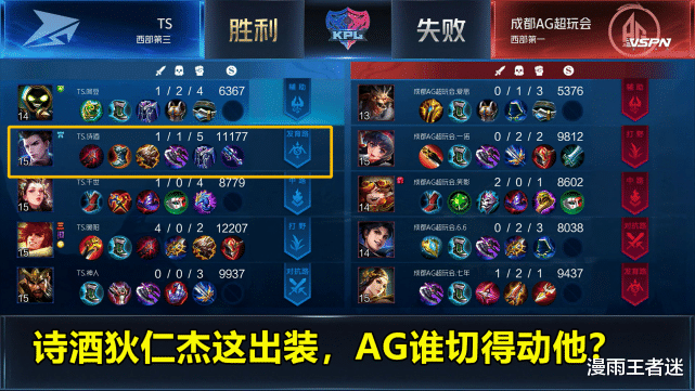 「狄仁杰」TS诗酒狄仁杰的“神仙出装”,让AG全员都有些绝望,这谁切得动?