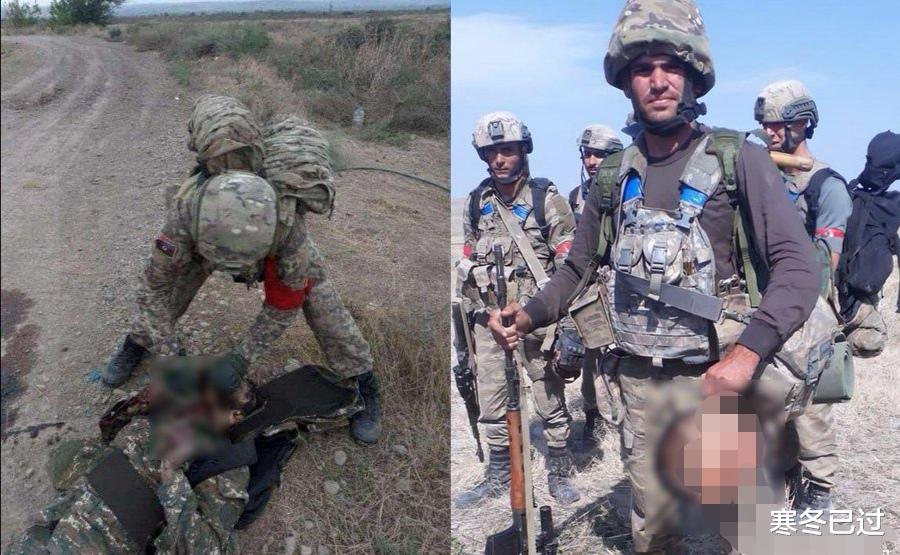 阿塞拜疆士兵惹眾怒，射殺身披亞國國旗的戰俘，砍下敵人頭顱炫耀戰功-圖3