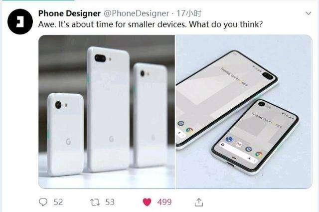 『谷歌Pixel 4』4.6英寸屏幕谷歌Pixel 4 mini手机，小巧可爱，看了真心想要