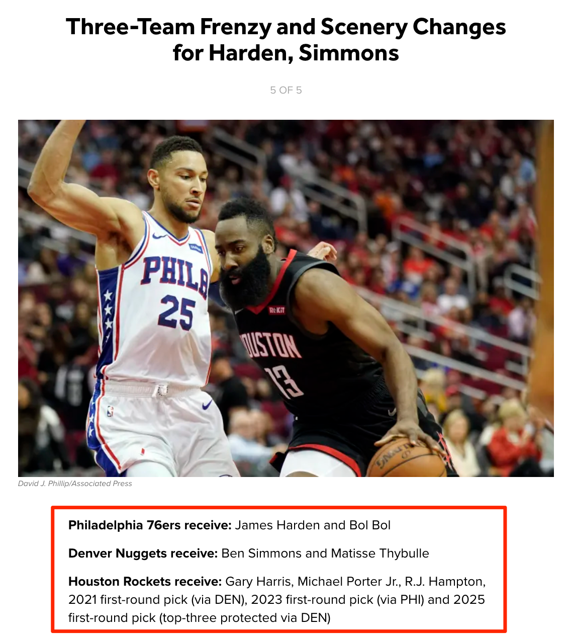 交易|交易哈登？露天看台建议火箭推三方交易，收获3新星3首轮不亏