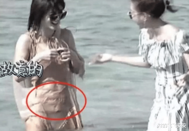 谢娜|看到谢娜游泳被水浸湿的肚皮，才明白张杰为什么宠爱她，真的很羡慕