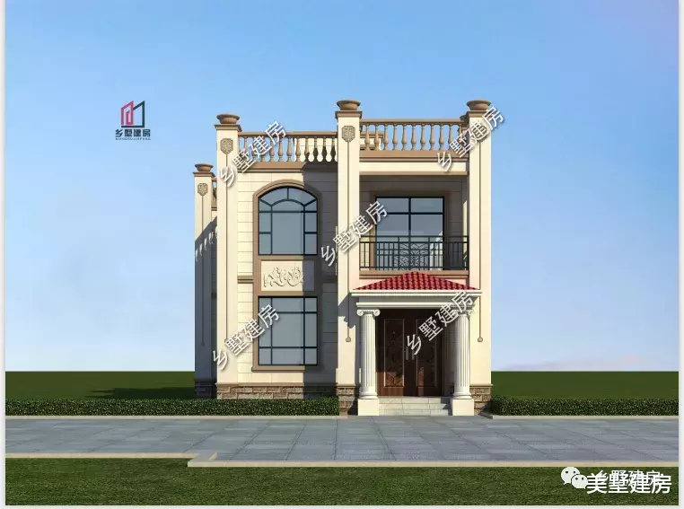 |全屋顶大露台的双层别墅,典雅精致,农村建房爆款!